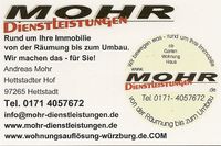Wohnungsaufl&ouml;sung, Entr&uuml;mpelung, R&auml;umung in W&uuml;rzburg mit MOHR Dienstleistungen